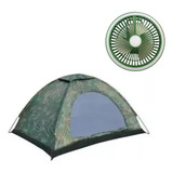 Casa D Campaña 3 Personas Acampar Camping+ventilador Lampara