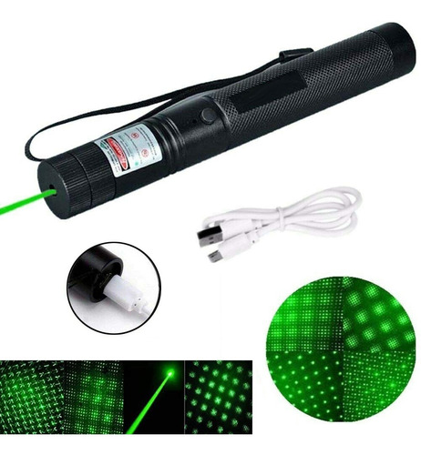 Laser Verde Caneta Ponteiro 5mw 650nm Poderoso Militar 