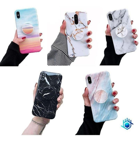 Funda Compatible Con Galaxy Marmol Brilloso Hombre Mujer