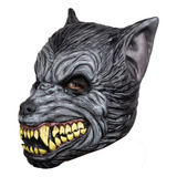 Máscara Lobo Lycan Halloween Terror Fiesta Disfraz Color Gris
