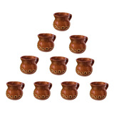 Tasa De Barro Capulineada 10pzs Cafe Chocolate Atole 500ml