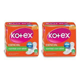 Toallitas Femeninas Con Alas 8u Kotex Pack X2u