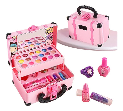 Kit De Maquiagem Infantil Para Meninas, Conjunto2024