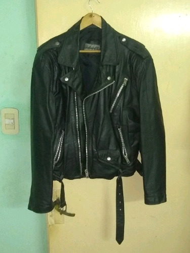 Campera De Cuero Motoquero 