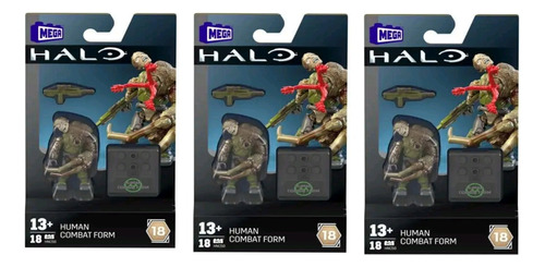 Mega Halo Heroe S18 Human Combat Flood Pack Trio Floods 