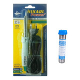 Kit Ferro Solda Hikari Power 30, 40 Ou 60w + 1 Estanho 25 Gr 40w 220v