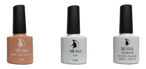 Kit Base Calcio + Top Coat + Top Mate 10ml Para Esmalte Gel