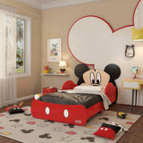 Mini Cama Infantil Vermelha Mickey Original Disney Magic
