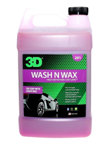 3d Wash N Wax Shampoo Ph Neutro Con Cera 1 Galon