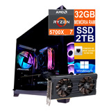 Pc Gamer Cpu Ryzen 7 5700x Ssd 2tb, 32gb Ddr4, Rtx 3060 12gb