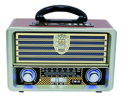 Radio Vintage Retro Recargable Am/fm Usb Bluetooth Sd