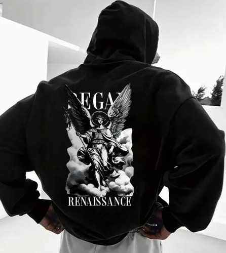 Sudadera Con Capucha Estampada De Moda Para Hombre | MercadoLibre