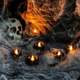 12 Piezas De Decoraciones De Halloween De Color Amarill...