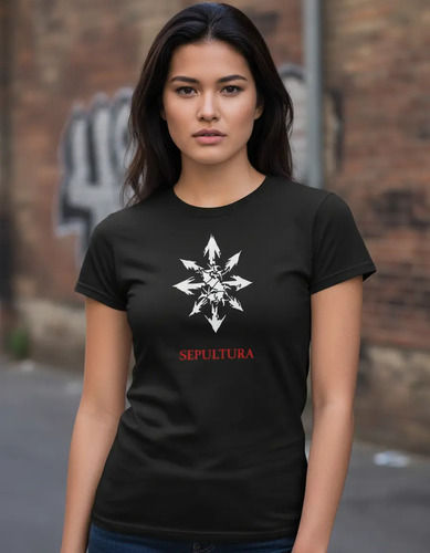 Playera Sepultura Chaos Dama