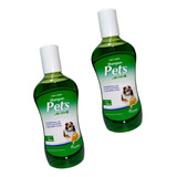Pack 2 Shampoo Pets Aloe Acondicionador Antipulgas 250 Ml Fragancia Aloe Vera