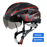 Casco Profesional Ciclismo C/lentes Imantados Fon400b Freeon Color Negro Talla G
