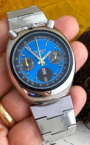 Cronógrafo Citizen Chifrudinho Bullhead 8110 - Blue Dial