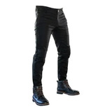 Pantalon Jean Brooklyn Denim Protecciones + Kevlar Negro Rpm