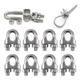 Pack 10 Bridas Nudos Para Cable 1/4 De Acero Inoxidable M8