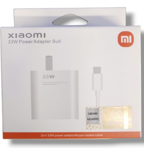 Cargador Xiaomi 33w  Con Cable Usb - C Orig. 