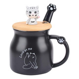 Tazas De Cerámica Con Diseño De Gato, Tazas De Té Kawaii Con