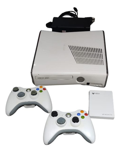 Microsoft Xbox 360 Slim 4gb+ Hd Xbox  1 Tera Branco 