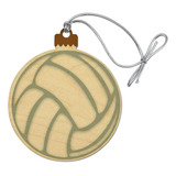 Bola De Voleibol De Madera Para Arbol De Navidad