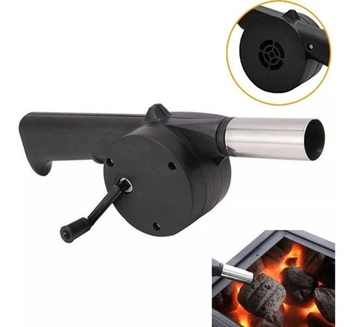 Soplador Avivador De Fuego Manual Asado Parrilla Camping Gyb