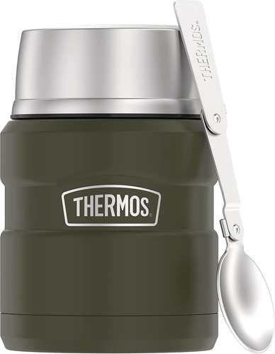 Tarro Para Comida Thermos Acero Inox , 473 Ml , Verde Army