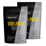 Combo 2x 100% Pure Whey Concentrado Refil 825g - Probiótica Sabor Morango