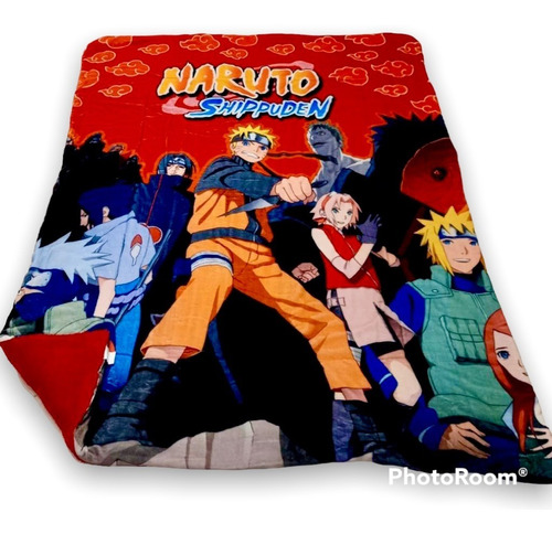 Cobertor Matrimonial Naruto Con Borrega