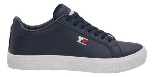 Tenis 774736pr Polipiel Azul Moda Dama Practico