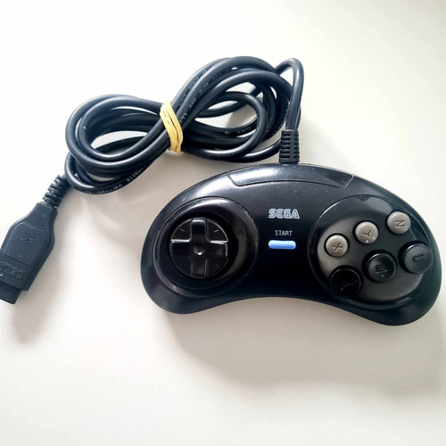 Controle Joystick Sega 6 Botões Mega Drive Preto