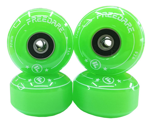 Ruedas De Skate Freedare De 52 Mm Con Rodamientos De 92 A (p