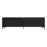 Mueble Mesa De Tv Diseño Moderno, Rack De Tv Con Puertas Color Negro