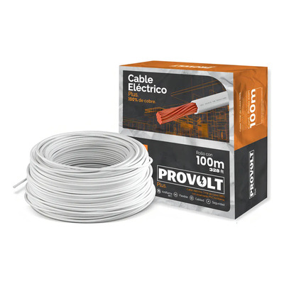 Cable Eléctrico Thw Cobre Calibre 14 100m Plus Cubierta Blanco | Envío gratis