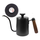 Tetera Cuello Cisne Termometro 600ml Negra Gooseneck Kettle