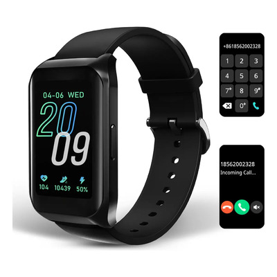Smartwatch Reloj Inteligente H77 Llamada Bluetooth Pantalla Hd 1.57 Impermeable Ip68 Smart Watch Para Mujer Dama Hombre Monitor De Salud Deportivo Caja Blanco Correa Negro Bisel Negro | Meses sin interés