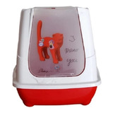 Arenero Para Gato Trendy Cat Funny Rojo,fabricación Europea Color Rojo