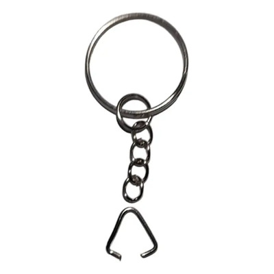 Llavero Argolla Sin Fin C\u002F Cadena + Triangulo X100u | Envío gratis