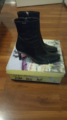 Botas De Cuero Negras N°38 