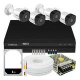 Kit Cftv 4 Cameras Segurança Mhdx 4 Ch Intelbras Hd 1tera