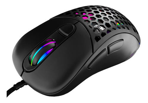 Mouse Gamer Vsg Aquila Air 16000dpi 6 Botones Rgb Negro Mate