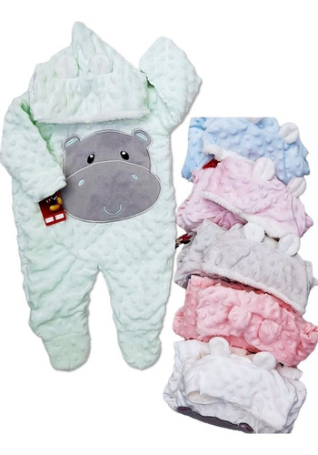 Pijama Sleeping Para Bebe De Hipopótamo Antialérgica Burbuja