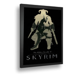 Quadro Decorativo Poster Skyrim Game Rpg Mold Vidro A3