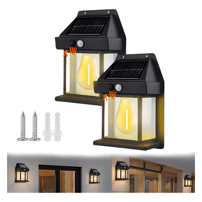 Boamed Lámpara Solar De Pared Exterior De Tungsteno Con Sensor 2pzs Luz Solar Jardin Focos Para Patio | MercadoLibre