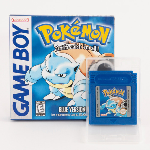 Pokemon Blue Azul Re-pro Español Gbc Gameboy + Caja Custom