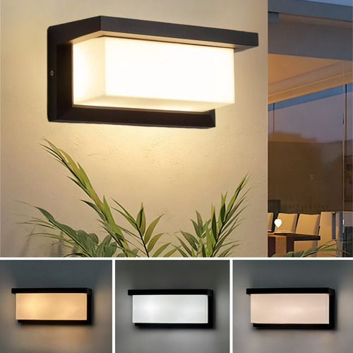 Sonheo® Lámparas De Pared Para Exterior Impermeable Lámparas De Modernas Decorativa Para Jardín Sala Baño Arbotante Exterior Con 3 Modos De Luz, Incluye Cálida,blanca,neutra