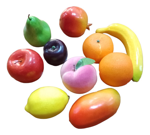  Set 10 Pzs Fruta Artificial Decorativa  