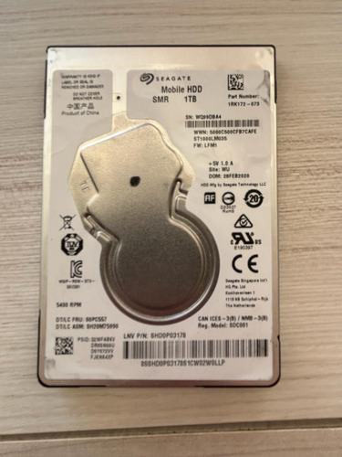 Disco Seagate Mobile Hdd St1000lm035 1tb Blanco- Oportunidad